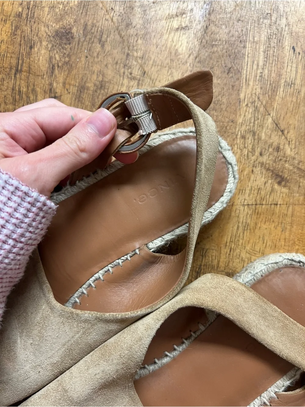 Vince Tan Suede Espadrille Sandals